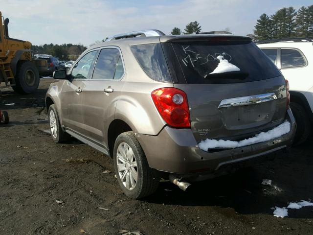 2CNFLGEY0A6235480 - 2010 CHEVROLET EQUINOX LT BROWN photo 3