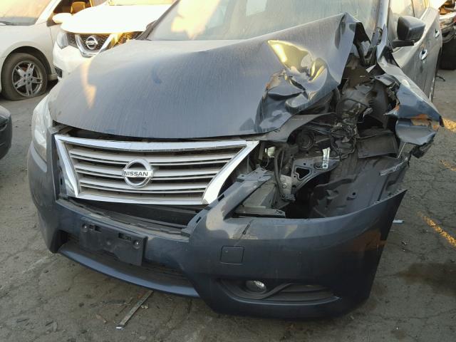 3N1AB7AP4DL617240 - 2013 NISSAN SENTRA S BLUE photo 9