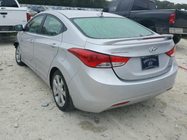 KMHDH4AE3DU727588 - 2013 HYUNDAI ELANTRA GL SILVER photo 3