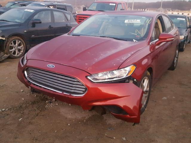 3FA6P0H77GR392062 - 2016 FORD FUSION SE BURGUNDY photo 2