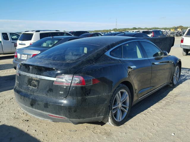 5YJSA1CG8DFP09206 - 2013 TESLA MODEL S BLACK photo 4