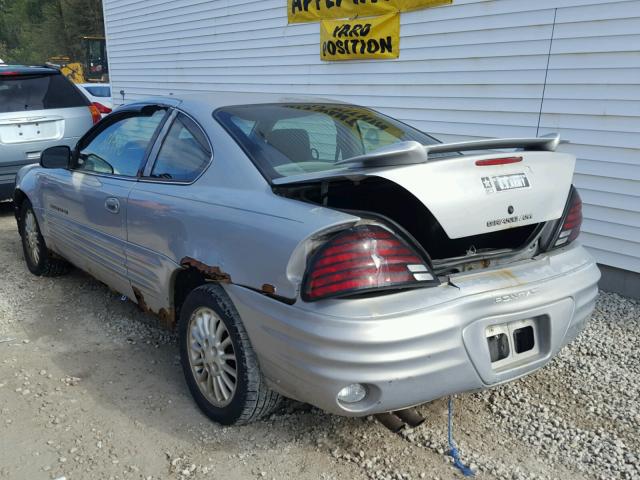 1G2NE12T2XM889282 - 1999 PONTIAC GRAND AM S ვერცხლისფერი ფოტო 3