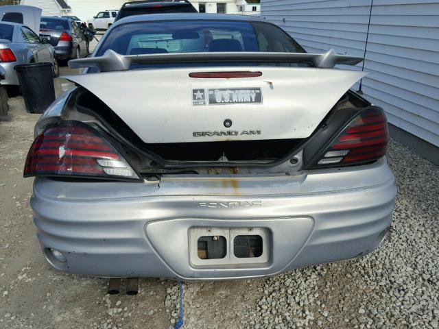 1G2NE12T2XM889282 - 1999 PONTIAC GRAND AM S ვერცხლისფერი ფოტო 9
