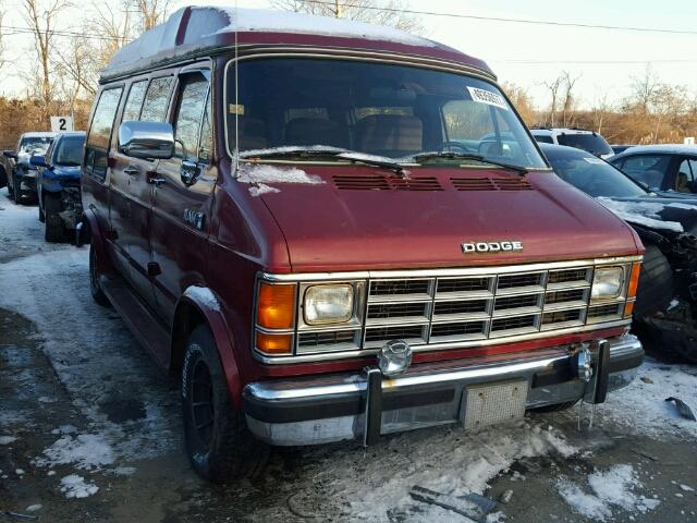 2B6HB21Y1KK344973 - 1989 DODGE RAM VAN B2 RED photo 1