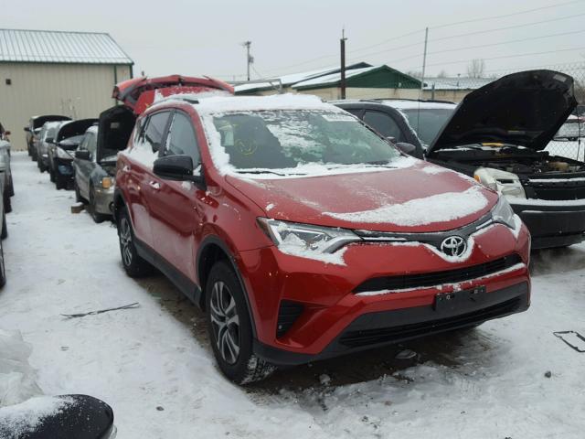 2T3BFREV3GW456810 - 2016 TOYOTA RAV4 LE RED photo 1