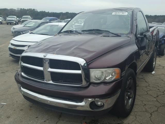 1D7HA16D95J605948 - 2005 DODGE RAM 1500 S MAROON photo 2