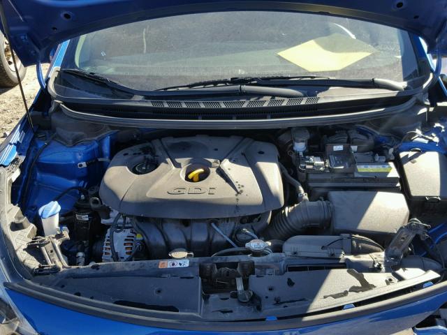 KNAFX4A89F5352178 - 2015 KIA FORTE EX BLUE photo 7