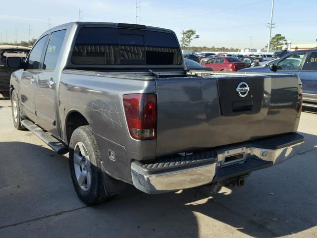 1N6AA07A44N504749 - 2004 NISSAN TITAN XE GRAY photo 3