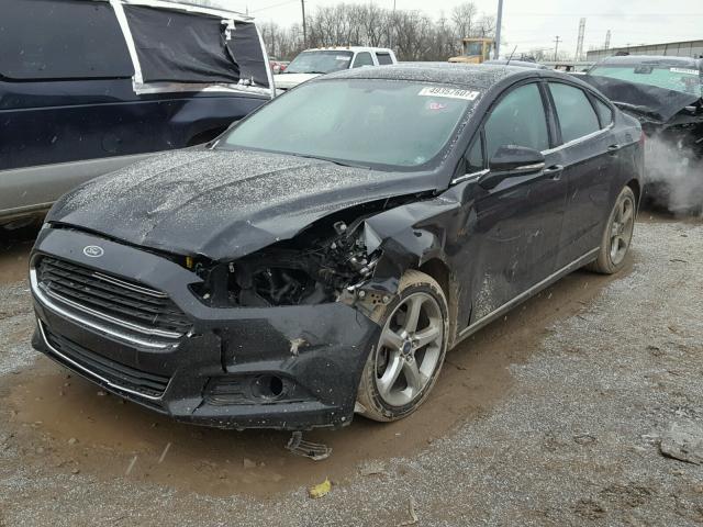 3FA6P0H97DR111908 - 2013 FORD FUSION SE BLACK photo 2