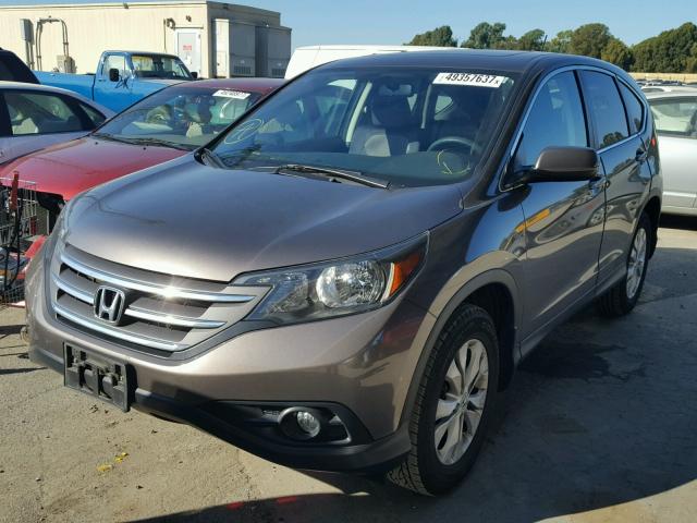 2HKRM3H58EH538369 - 2014 HONDA CR-V EX GRAY photo 2