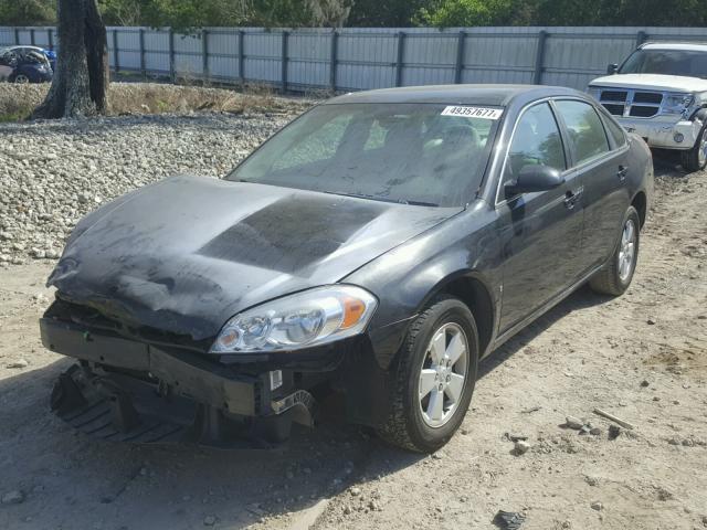 2G1WT55K489233558 - 2008 CHEVROLET IMPALA LT BLACK photo 2