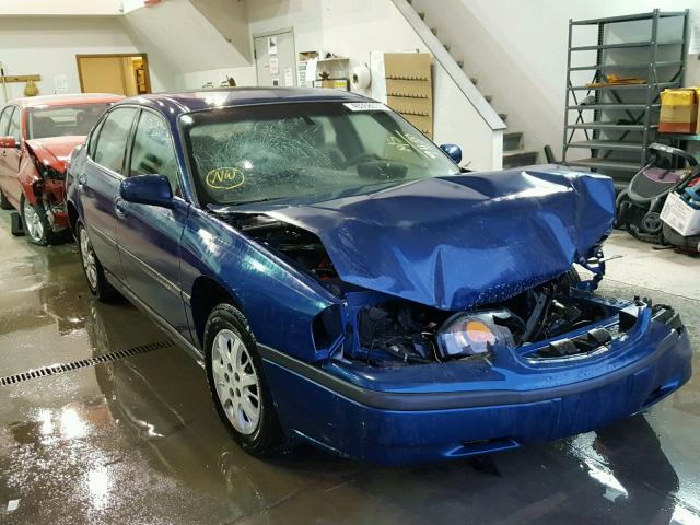 2G1WF55E749309480 - 2004 CHEVROLET IMPALA BLUE photo 1