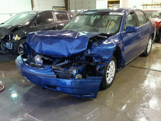 2G1WF55E749309480 - 2004 CHEVROLET IMPALA BLUE photo 2