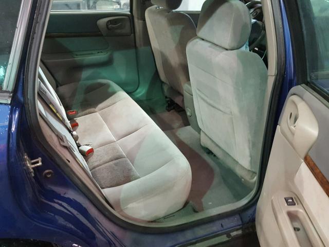 2G1WF55E749309480 - 2004 CHEVROLET IMPALA BLUE photo 6