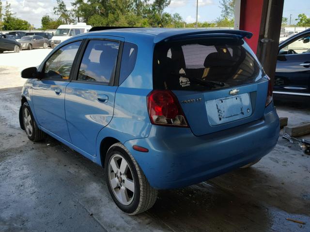 KL1TG66676B645921 - 2006 CHEVROLET AVEO LT BLUE photo 3