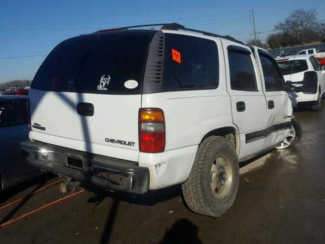 1GNEK13V61J263660 - 2001 CHEVROLET TAHOE K150 WHITE photo 4