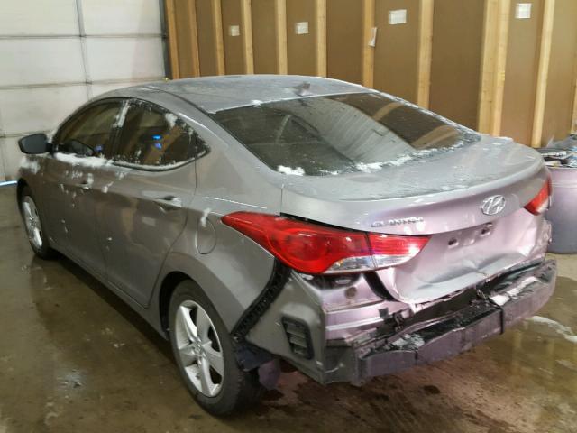 KMHDH4AE7CU330481 - 2012 HYUNDAI ELANTRA GL GRAY photo 3