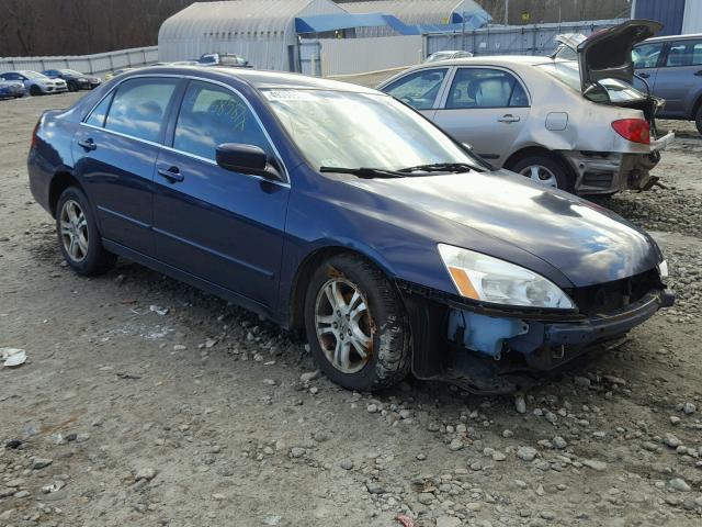 1HGCM56357A205609 - 2007 HONDA ACCORD SE BLUE photo 1