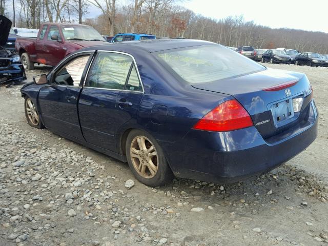 1HGCM56357A205609 - 2007 HONDA ACCORD SE BLUE photo 3