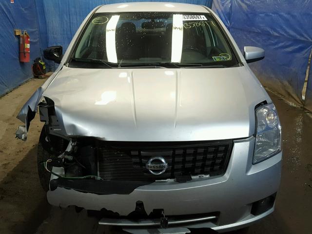 3N1AB61E08L743349 - 2008 NISSAN SENTRA 2.0 SILVER photo 9