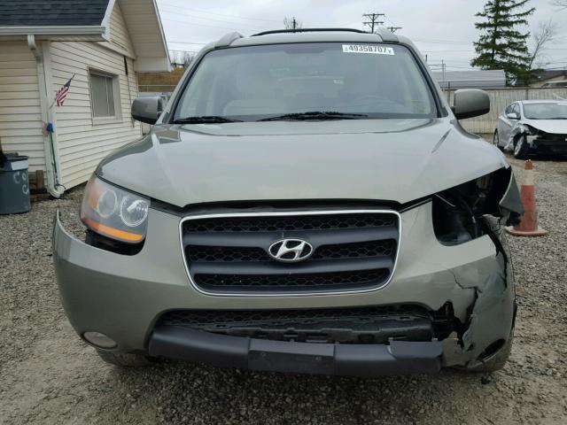 5NMSH73E79H236787 - 2009 HYUNDAI SANTA FE S GREEN photo 9