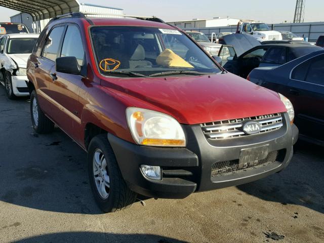 KNDJE723777422967 - 2007 KIA SPORTAGE E RED photo 1