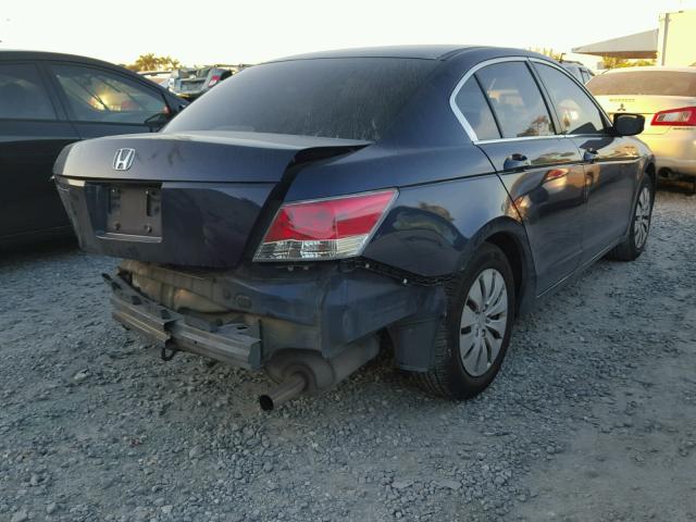 1HGCP2F32AA147407 - 2010 HONDA ACCORD LX BLUE photo 4