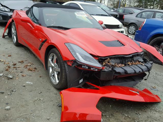 1G1YF3D75F5107916 - 2015 CHEVROLET CORVETTE S RED photo 1