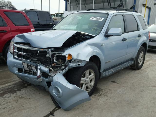 1FMCU49H58KA50759 - 2008 FORD ESCAPE HEV BLUE photo 2