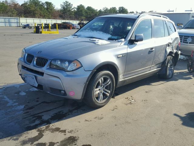 WBXPA93486WD30155 - 2006 BMW X3 3.0I SILVER photo 2