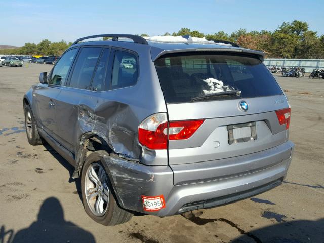 WBXPA93486WD30155 - 2006 BMW X3 3.0I SILVER photo 3