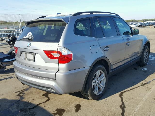 WBXPA93486WD30155 - 2006 BMW X3 3.0I SILVER photo 4