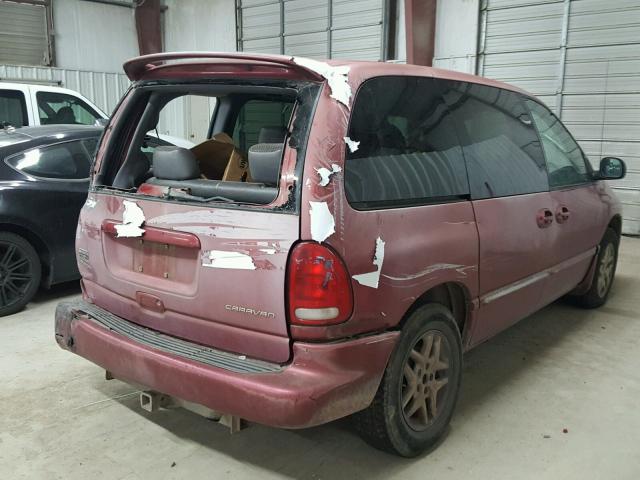 1B4GP45G6XB818464 - 1999 DODGE CARAVAN SE MAROON photo 4