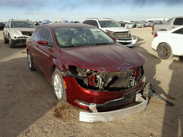 1C3CCCAB7FN699925 - 2015 CHRYSLER 200 LIMITE MAROON photo 1