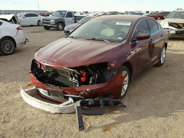 1C3CCCAB7FN699925 - 2015 CHRYSLER 200 LIMITE MAROON photo 2