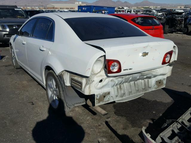 1G1ZA5EB7AF106495 - 2010 CHEVROLET MALIBU LS WHITE photo 3