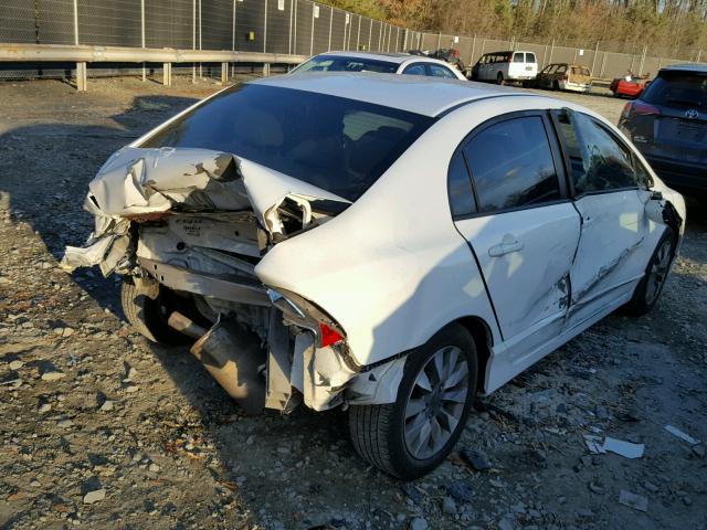19XFA1F82BE021498 - 2011 HONDA CIVIC EX WHITE photo 4