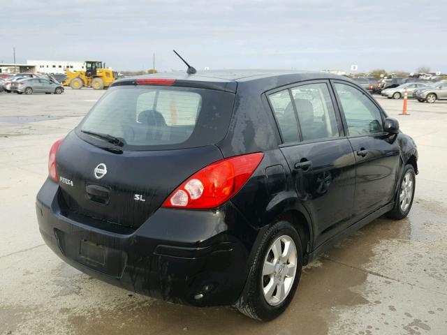 3N1BC13E89L410352 - 2009 NISSAN VERSA S BLACK photo 4