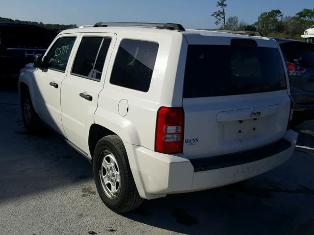 1J8FT28098D603236 - 2008 JEEP PATRIOT SP WHITE photo 3