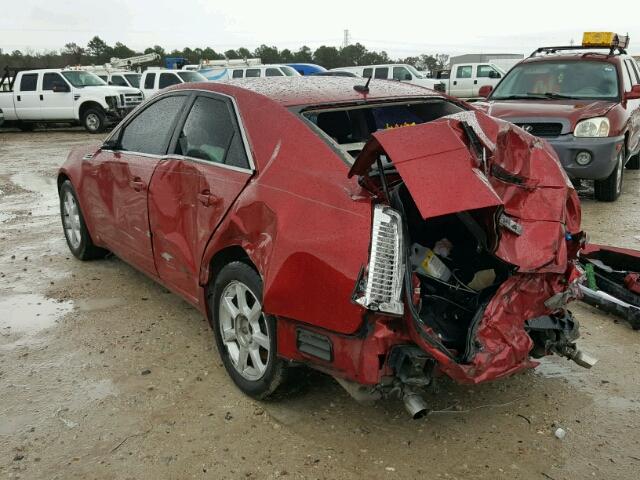 1G6DF577380141661 - 2008 CADILLAC CTS RED photo 3