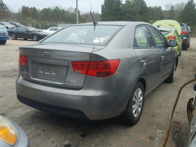 KNAFU4A25A5072867 - 2010 KIA FORTE EX GRAY photo 4