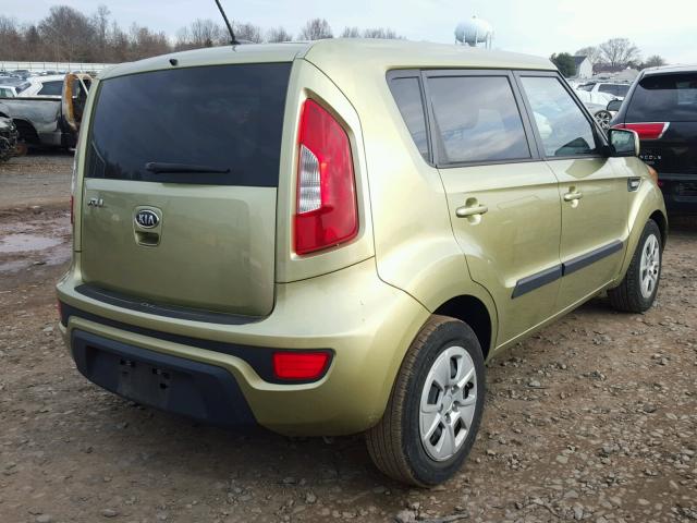 KNDJT2A54C7438016 - 2012 KIA SOUL GREEN photo 4