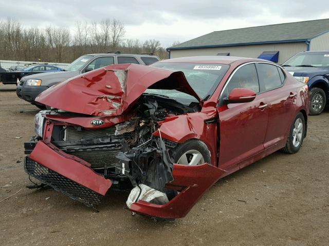 5XXGM4A74FG350826 - 2015 KIA OPTIMA LX MAROON photo 2