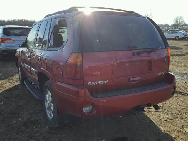 1GKDT13S242170192 - 2004 GMC ENVOY MAROON photo 3