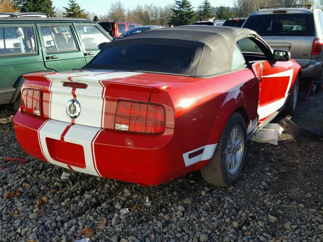 1ZVFT84N575257574 - 2007 FORD MUSTANG RED photo 4