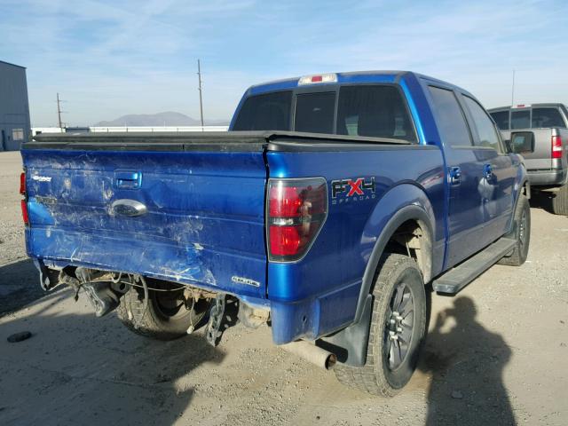 1FTFW1EF9BKE22691 - 2011 FORD F150 SUPER BLUE photo 4