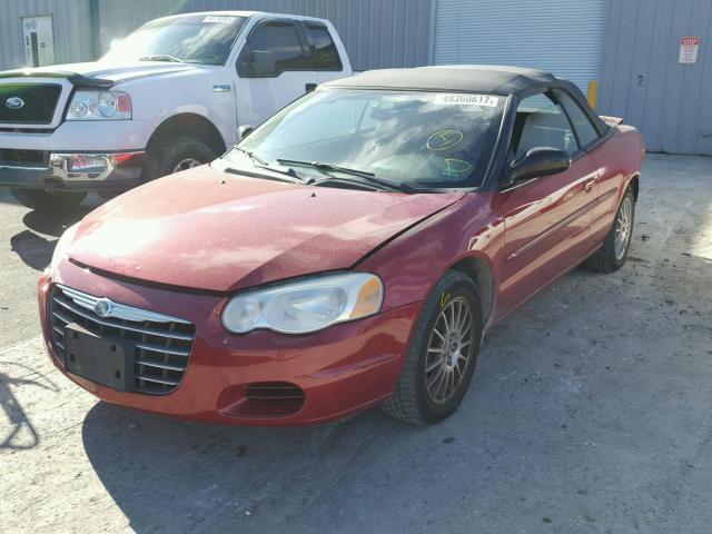 1C3EL45X96N222191 - 2006 CHRYSLER SEBRING RED photo 2