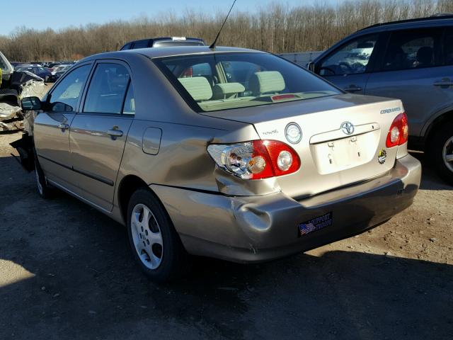 2T1BR32E07C823049 - 2007 TOYOTA COROLLA CE TAN photo 3