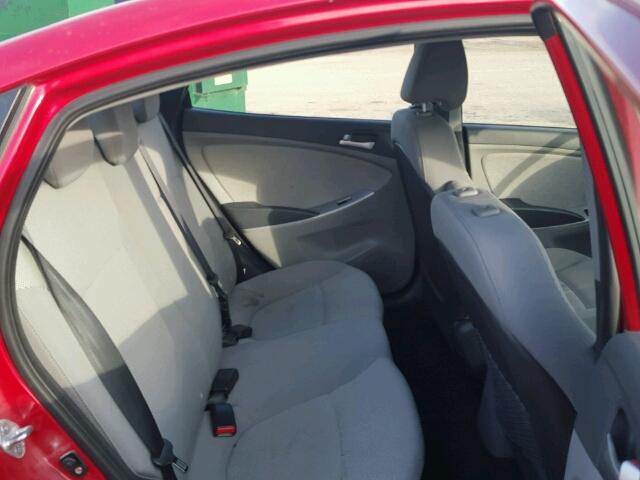 KMHCT4AE0CU145974 - 2012 HYUNDAI ACCENT GLS RED photo 6