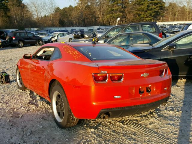 2G1FA1E39D9113580 - 2013 CHEVROLET CAMARO LS ORANGE photo 3